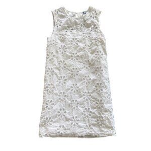 White Sleeveless Floral Eyelet Shift Dress By Whit Two Anthropologie